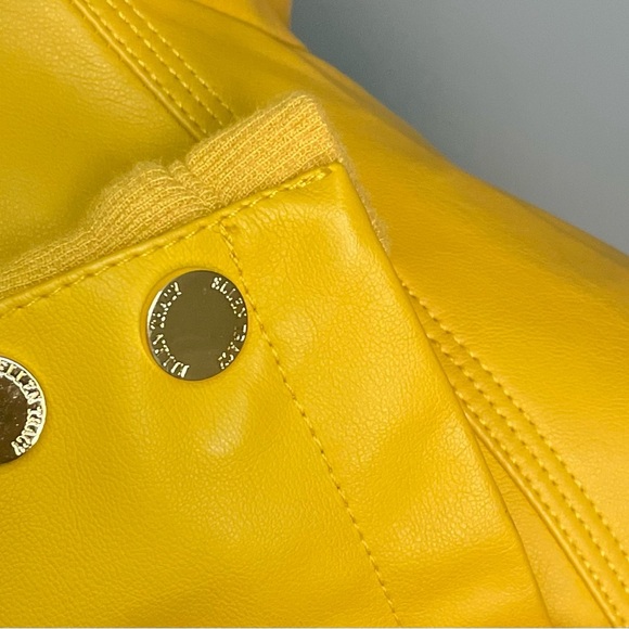 Ellen Tracy Mustard Faux Leather Jacket 
Size M - Picture 6 of 7